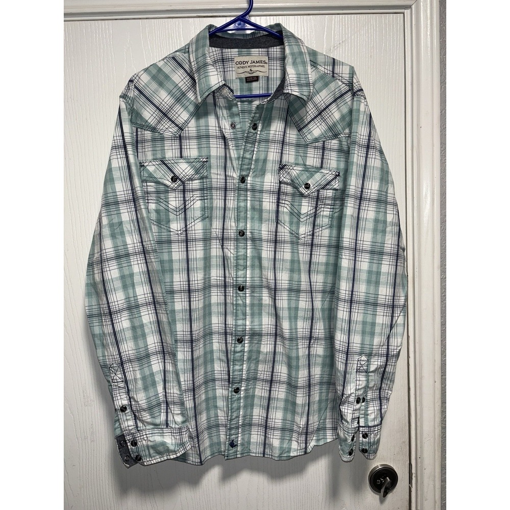 Cody James Western Button Up Shirt Men's Size XL  Plaid Collared‎ Rodeo Ranch